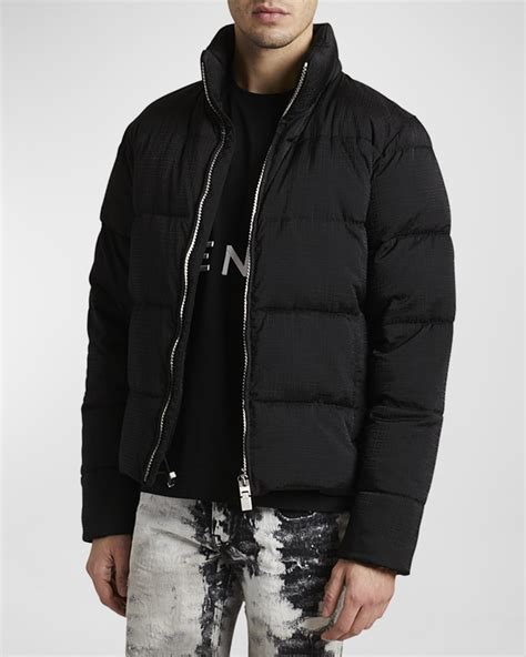 Puffer jacket in 4G jacquard 